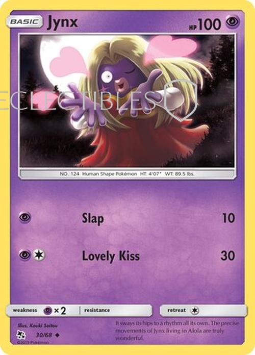 Pokemon Hidden Fates 30/68 Jynx  Reverse Holo