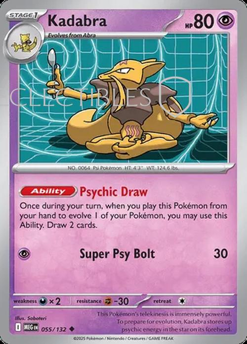 Pokemon Mega Evolutions 055/132 Kadabra  Reverse Holo