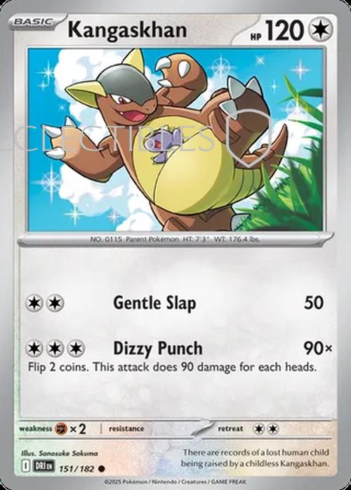 Pokemon Destined Rivals 151/182 Kangaskhan  Reverse Holo