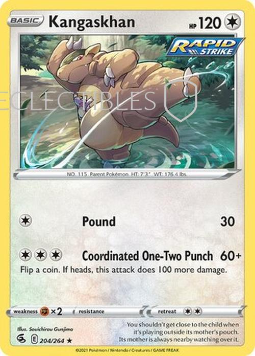Pokemon Fusion Strike 204/264 Kangaskhan  Reverse Holo