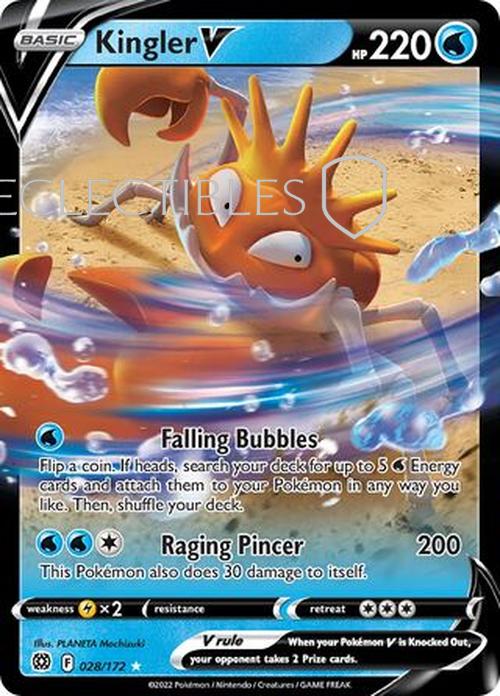 Pokemon Brilliant Stars 028/172 Kingler V