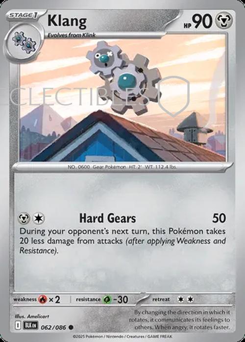 Pokemon Black Bolt 062/086 Klang  Reverse Holo