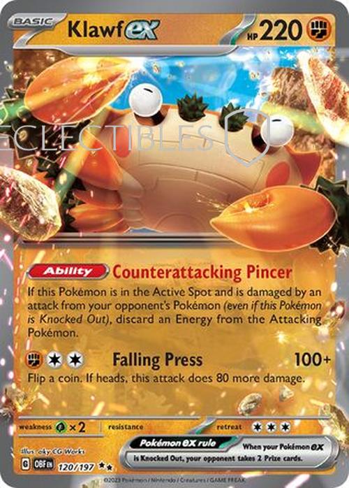 Pokemon Obsidian Flame 120/197 Klawf ex