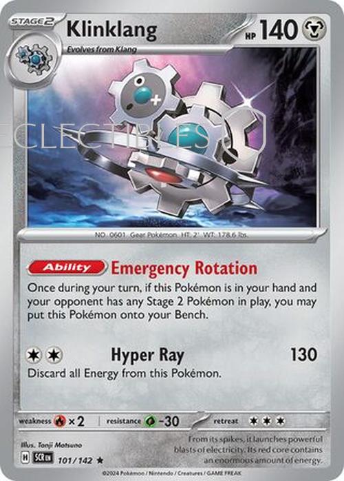 Pokemon Stellar Crown 101/142 Klinklang  Reverse Holo