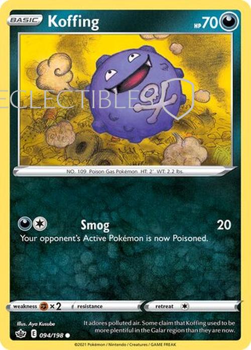 Pokemon Chilling reign 094/198 Koffing  Reverse Holo