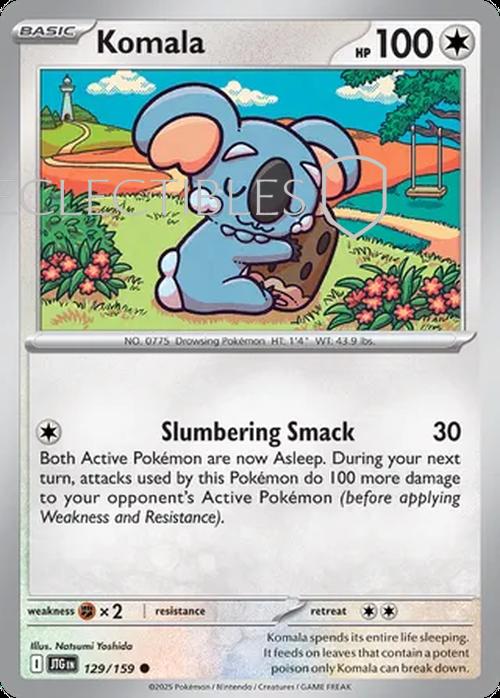 Pokemon Journey Together 129/159 Komala Reverse Holo