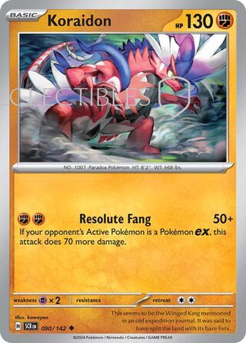 Pokemon Stellar Crown 090/142 Koraidon  Reverse Holo