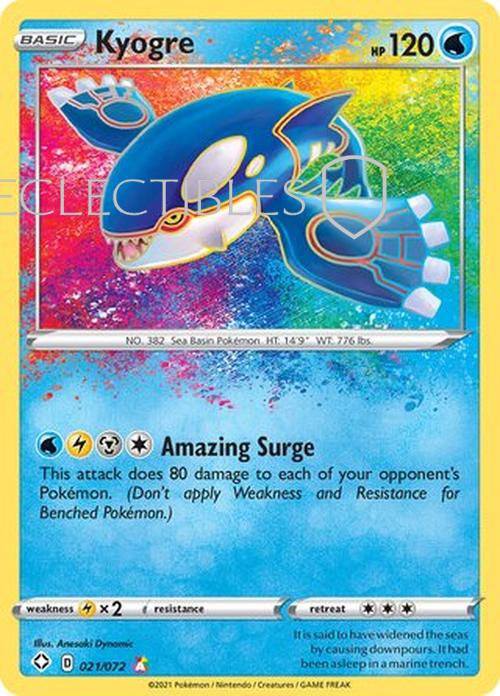 Pokemon Shining Fates 021/072 Kyogre  Holo