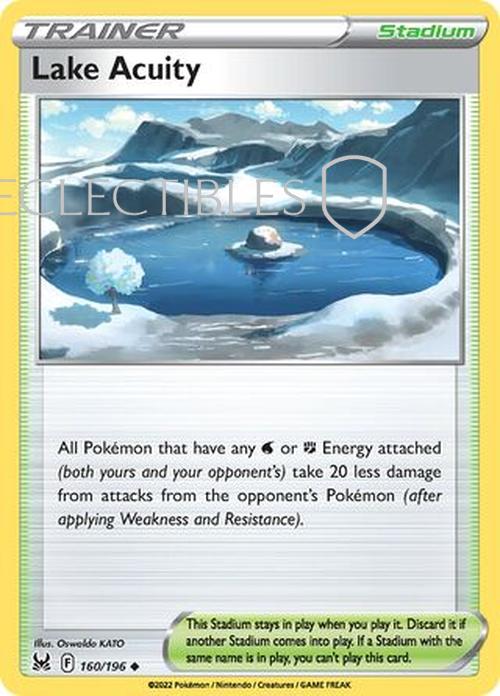 Pokemon Lost Origin 160/196 Lake Acuity  Reverse Holo