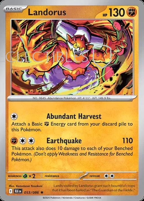 Pokemon Black Bolt 053/086 Landorus Holo