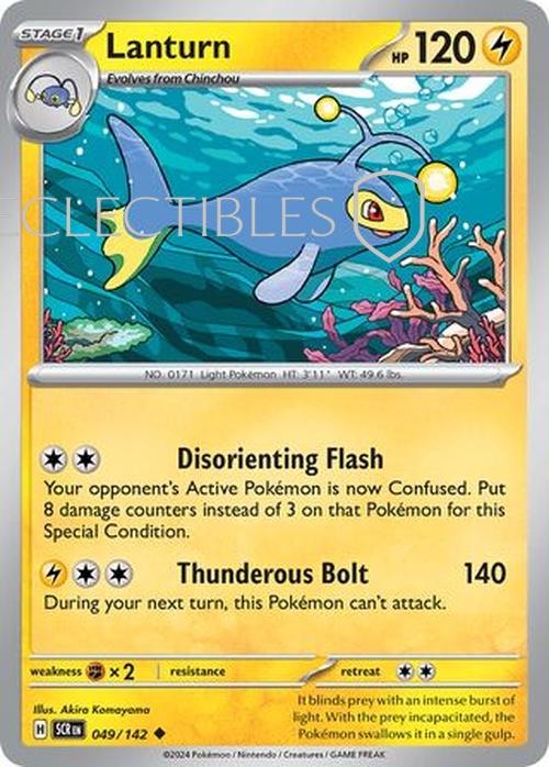 Pokemon Stellar Crown 049/142 Lanturn  Reverse Holo