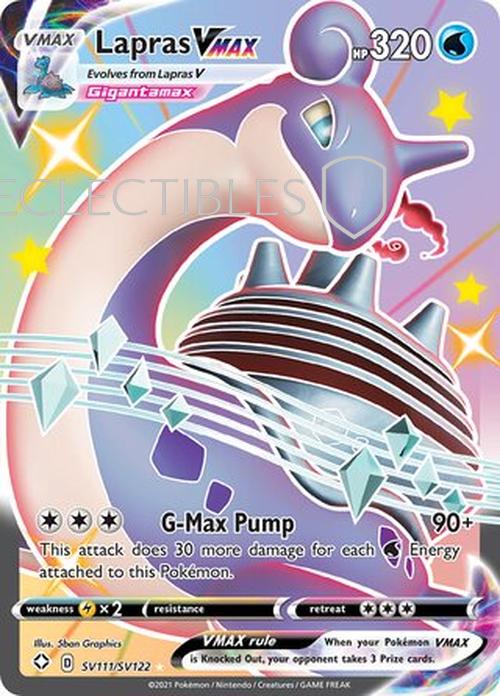 Pokemon Shining Fates SV 111/122 Lapras VMAX