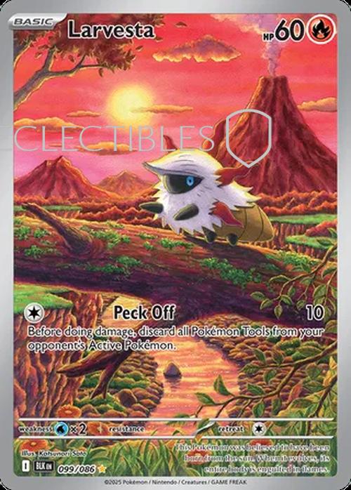 Pokemon Black Bolt 099/086 Larvesta 