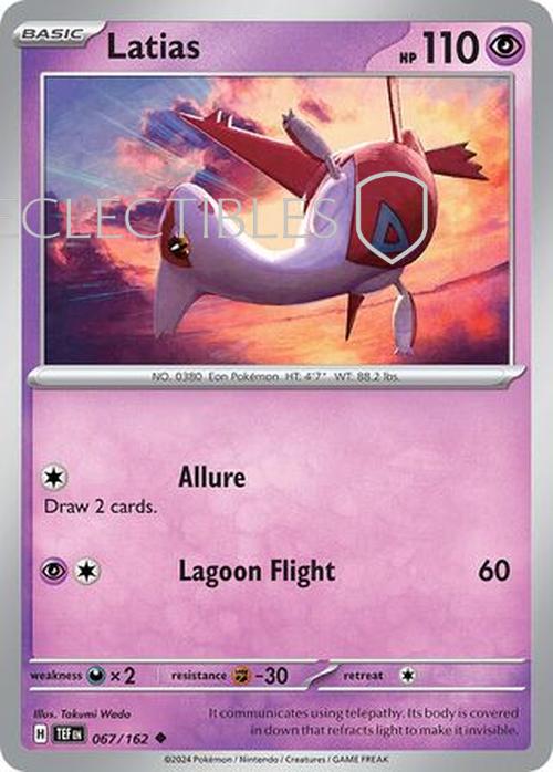 Pokemon Temporal Forces 067/162 Latias  Reverse Holo