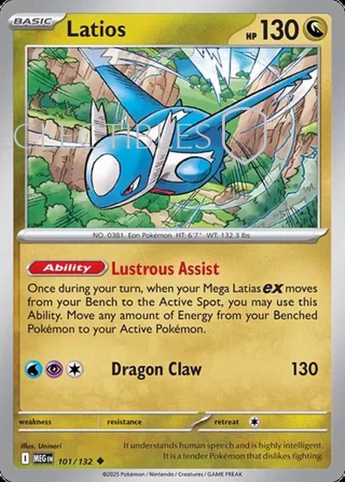 Pokemon Mega Evolutions 101/132 Latios  Reverse Holo