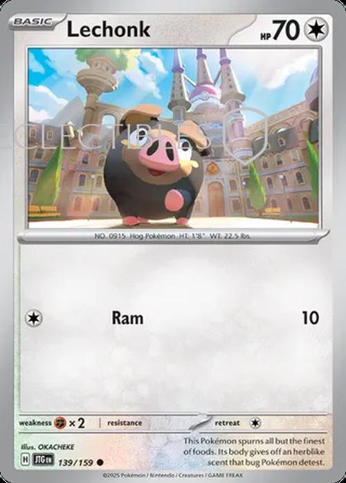 Pokemon Journey Together 139/159 Lechonk Reverse Holo