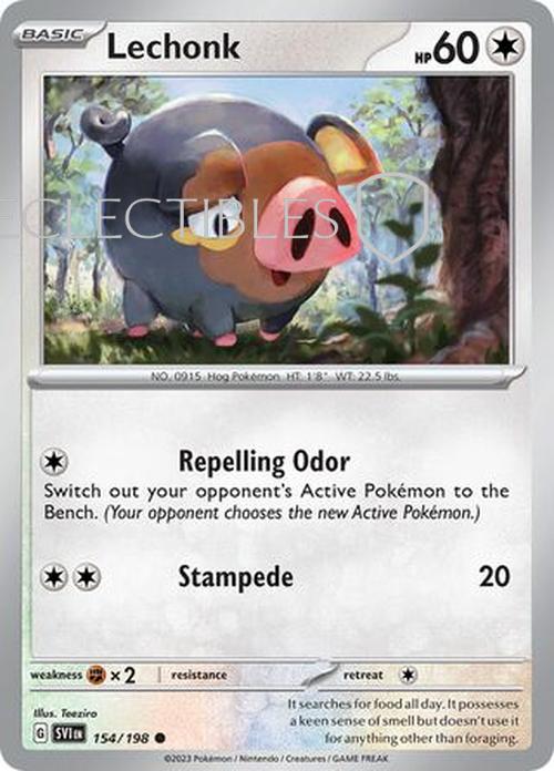 Pokemon Scarlet & Violet 154/198 Lechonk  Reverse Holo