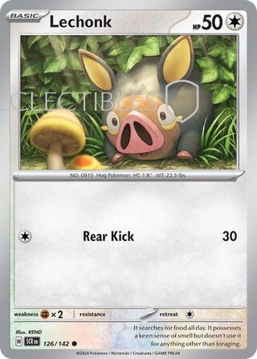 Pokemon Stellar Crown 126/142 Lechonk  Reverse Holo