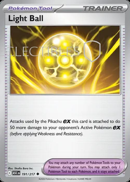 Pokemon Ascended Heroes 191/217 Light Ball  Reverse Holo