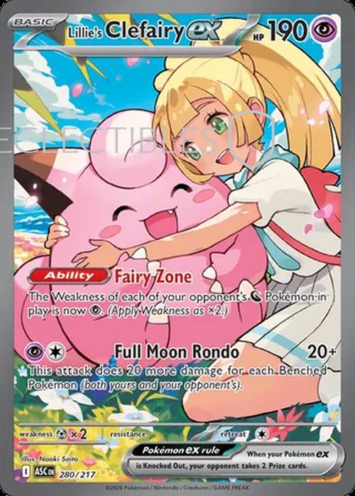Pokemon Ascended Heroes 280/217 Lillies Clefairy ex