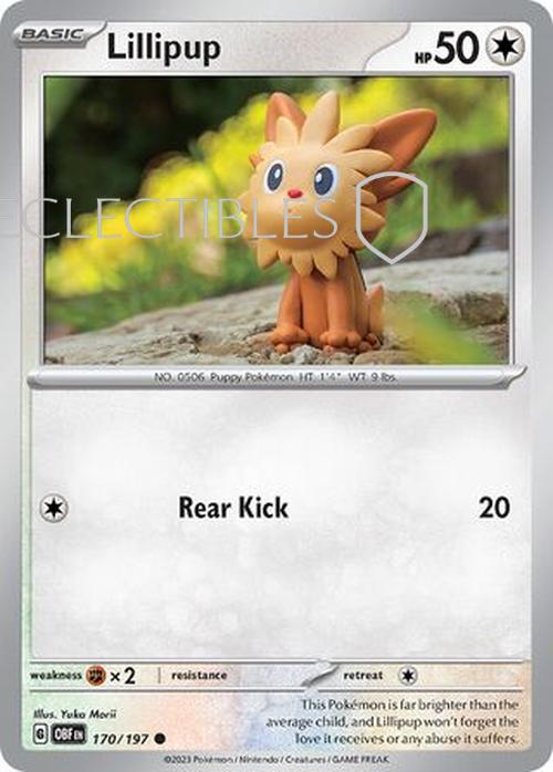 Pokemon Obsidian Flame 170/197 Lillipup  Reverse Holo