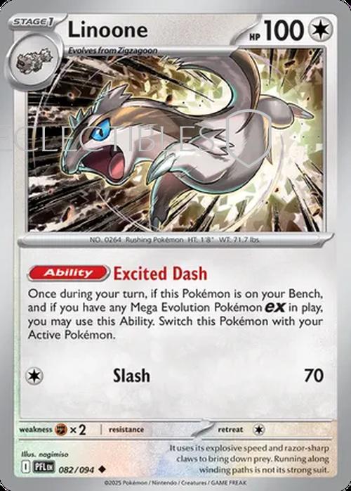 Pokemon Phantasmal Flames 082/094 Linoone  Reverse Holo