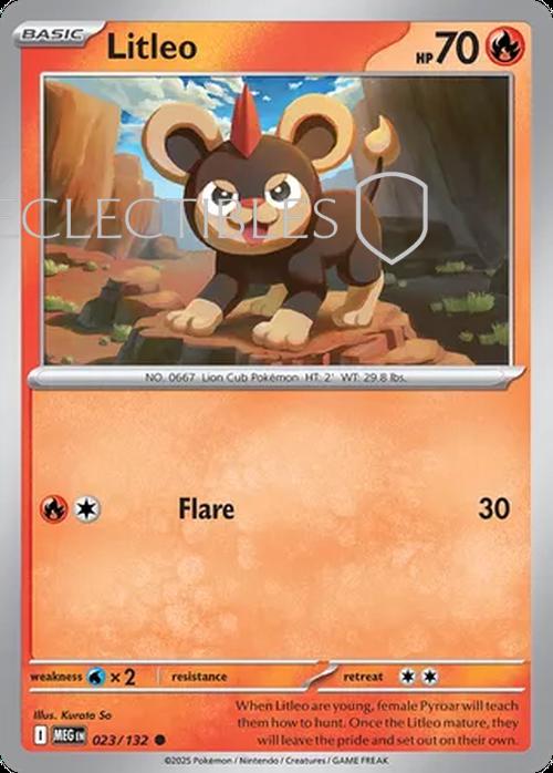 Pokemon Mega Evolutions 023/132 Litleo  Reverse Holo