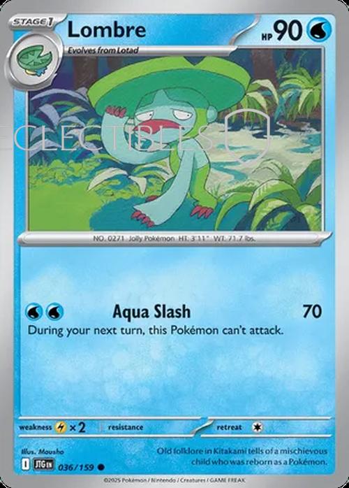 Pokemon Journey Together 036/159 Lombre Reverse Holo