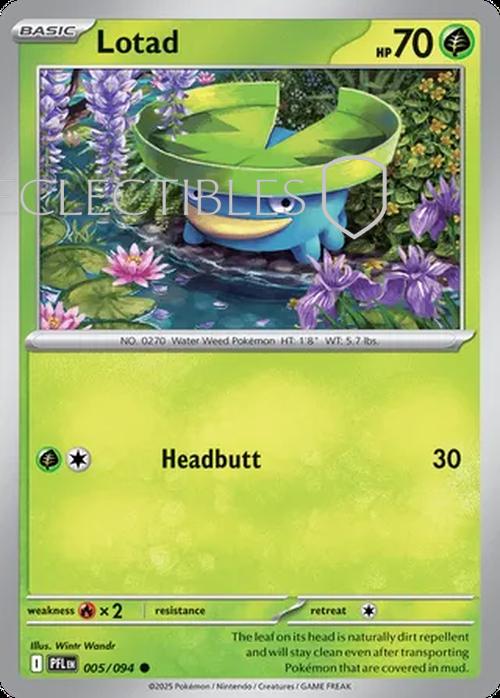 Pokemon Phantasmal Flames 005/094 Lotad  Reverse Holo