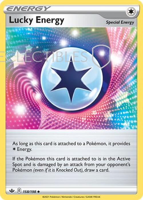 Pokemon Chilling reign 158/198 Lucky Energy  Reverse Holo