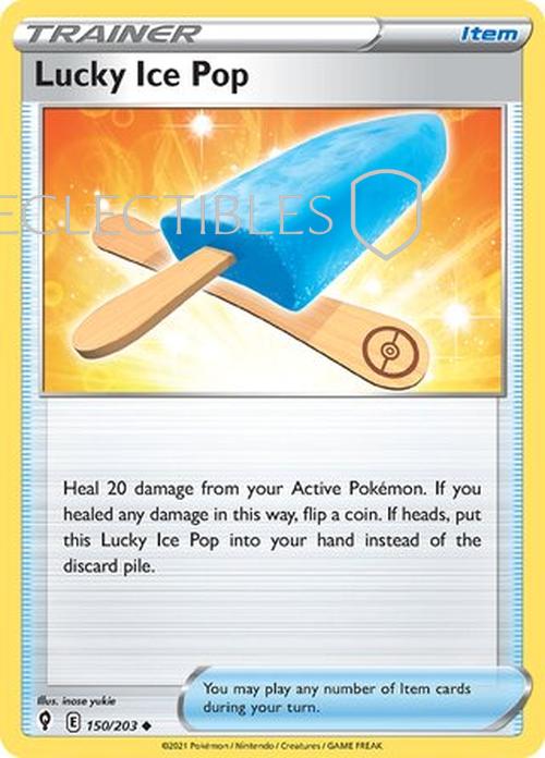 Pokemon Evolving Skies 150/203 Lucky Ice Pop  Reverse Holo