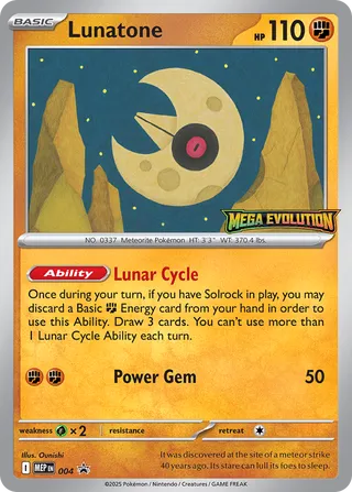 Pokemon Mega Evolutions Promo 004 Lunatone 