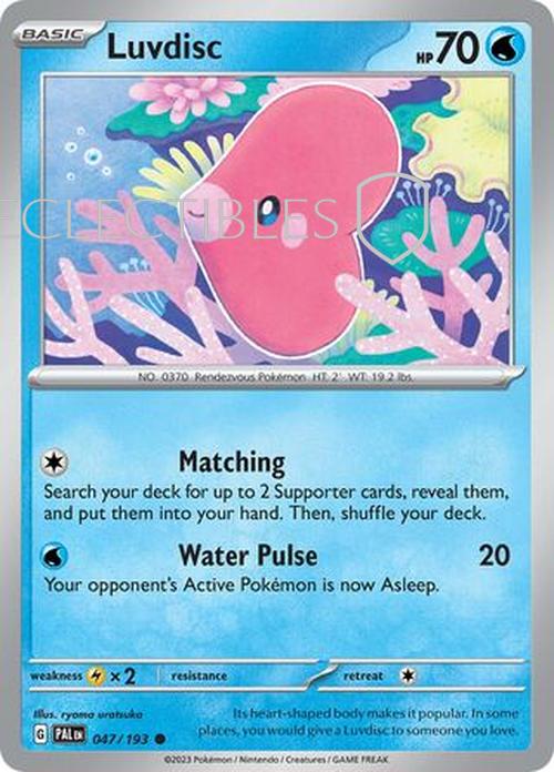 Pokemon Paldea Evolved  047/193 Luvdisc  Reverse Holo