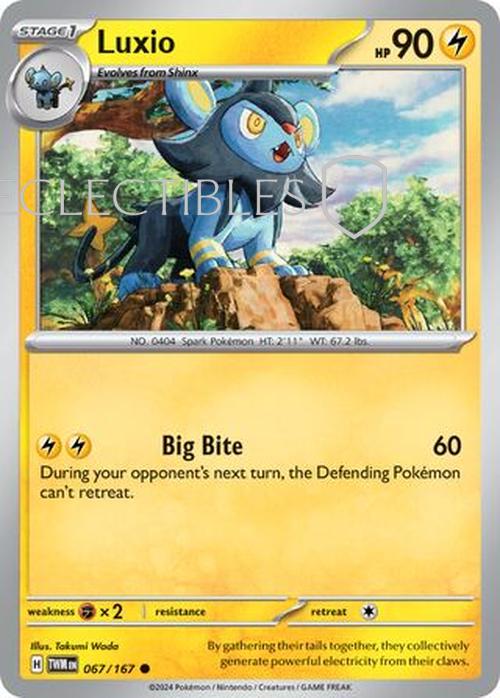 Pokemon Twilight Masquerade 067/167 Luxio  Reverse Holo