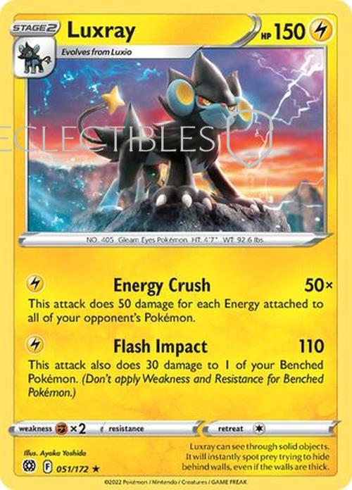 Pokemon Brilliant Stars 051/172 Luxray  Reverse Holo