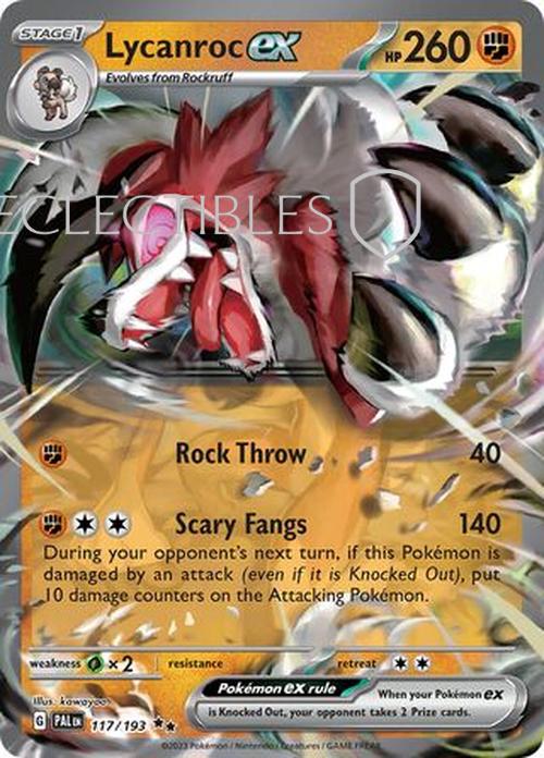 Pokemon Paldea Evolved  117/193 Lycanroc ex