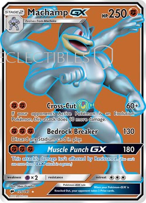 Pokemon Burning Shadows 135/147 MachampGX Reverse Holo