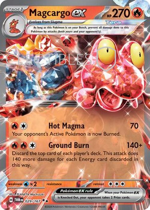 Pokemon Twilight Masquerade 029/167 Magcargo ex