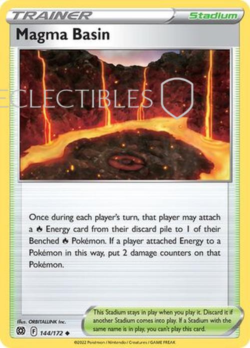Pokemon Brilliant Stars 144/172 Magma Basin  Reverse Holo