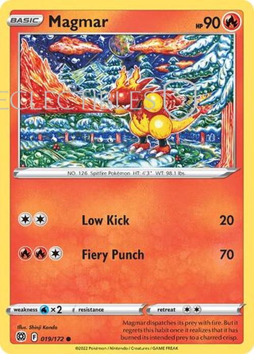 Pokemon Brilliant Stars 019/172 Magmar  Reverse Holo