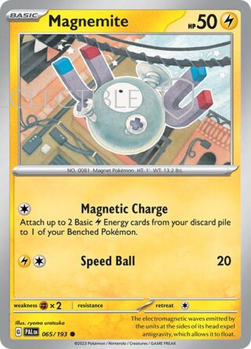 Pokemon Paldea Evolved  065/193 Magnemite  Reverse Holo