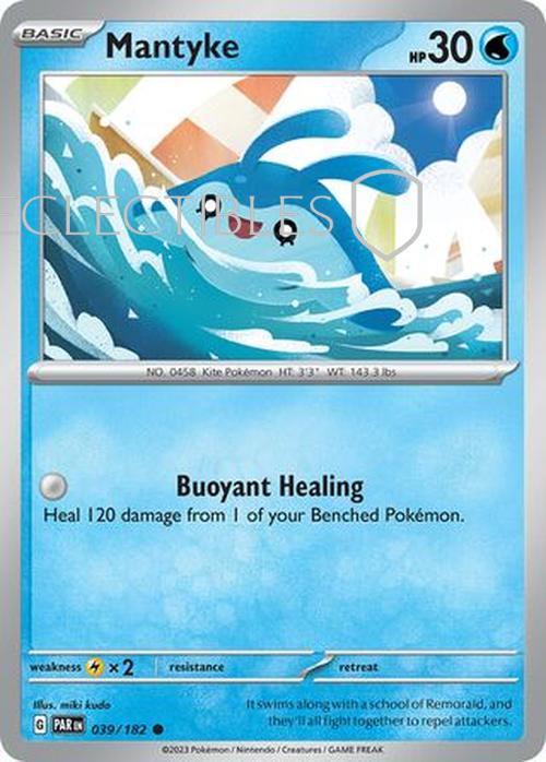 Pokemon Paradox Rift 039/182 Mantyke  Reverse Holo