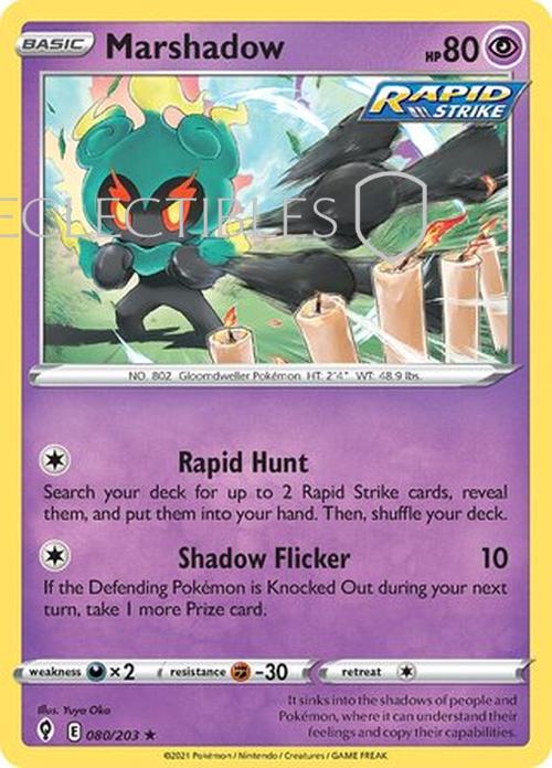 Pokemon Evolving Skies 080/203 Marshadow Holo