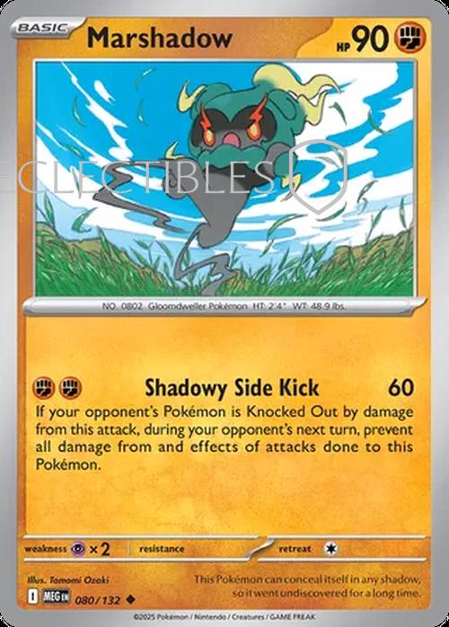 Pokemon Mega Evolutions 080/132 Marshadow  Reverse Holo