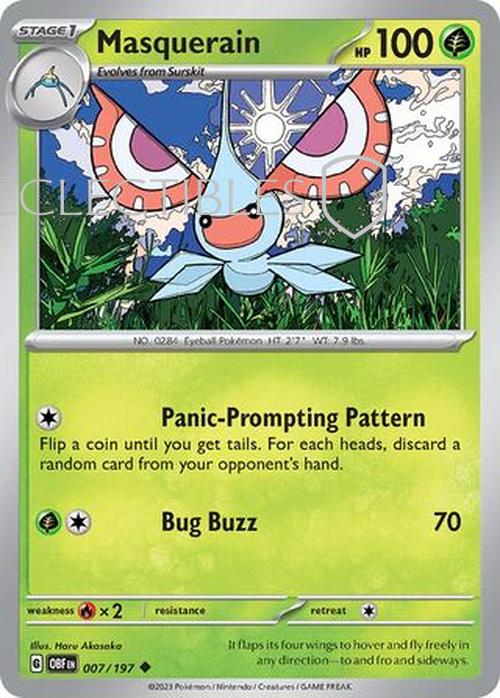 Pokemon Obsidian Flame 007/197 Masquerain  Reverse Holo