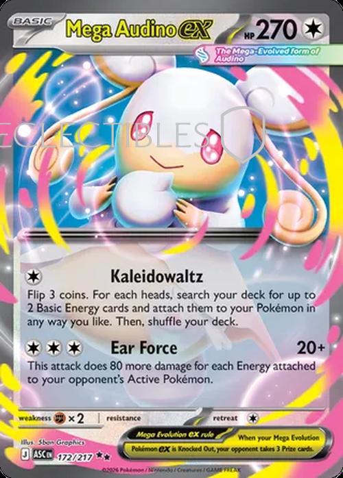 Pokemon Ascended Heroes 172/217 Mega Audino ex
