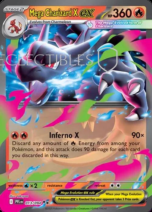Pokemon Phantasmal Flames 013/094 Mega Charizard X ex 
