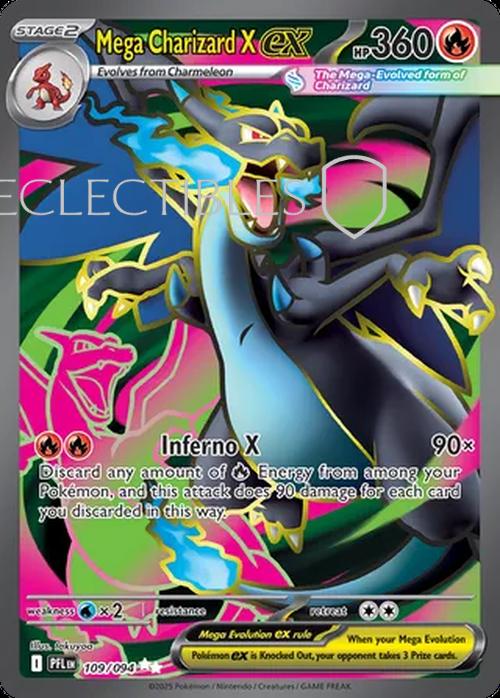 Pokemon Phantasmal Flames 109/094 Mega Charizard X ex 