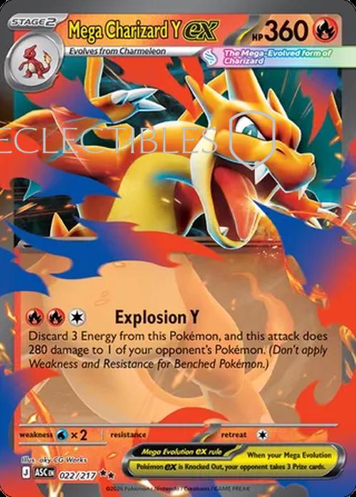 Pokemon Ascended Heroes 022/217 Mega Charizard Y ex