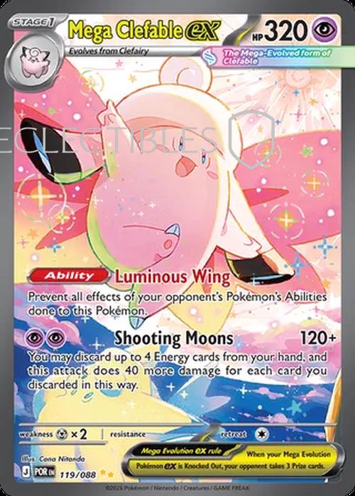 Pokemon Perfect Order 119/88 Mega Clefable ex